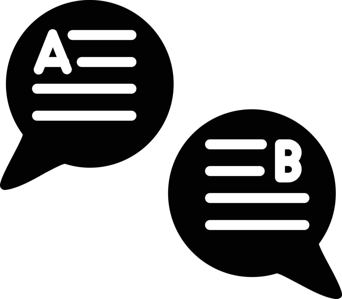 Discussion Glyph Icon vector