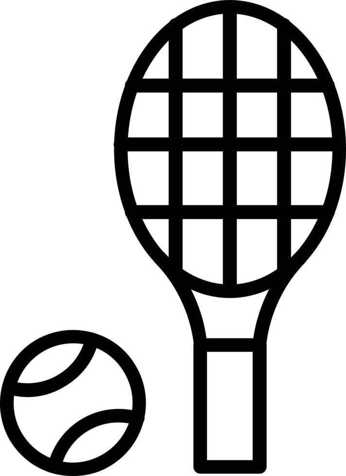 icono de línea de vector de tenis