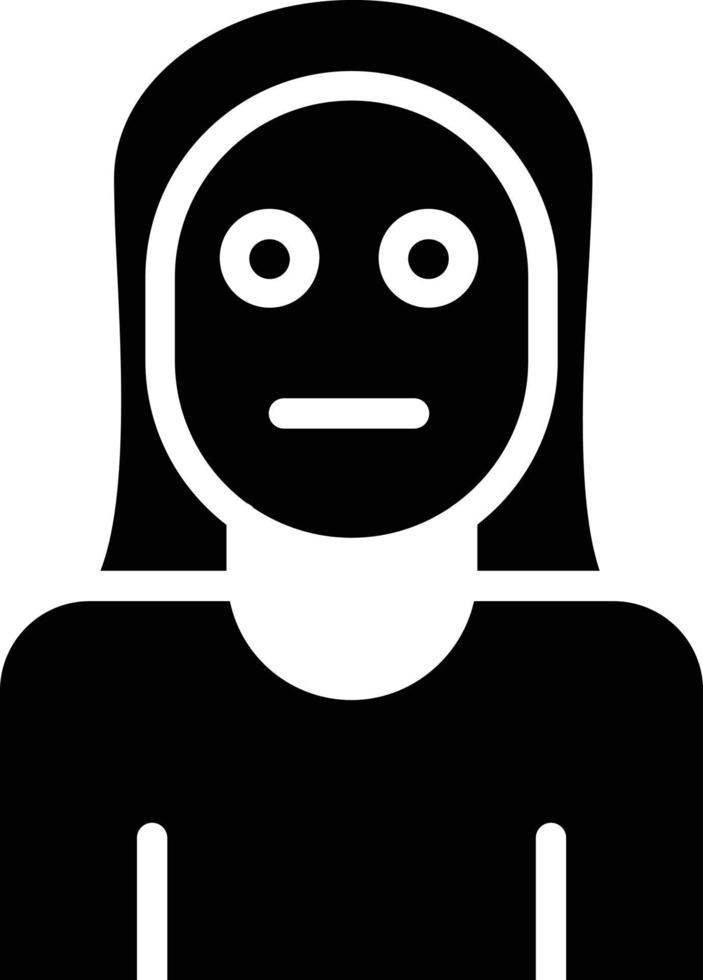 diseño de icono de glifo de mujer vector