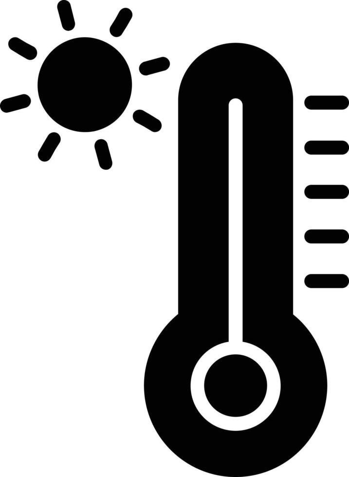 Thermometer Glyph Icon Design vector