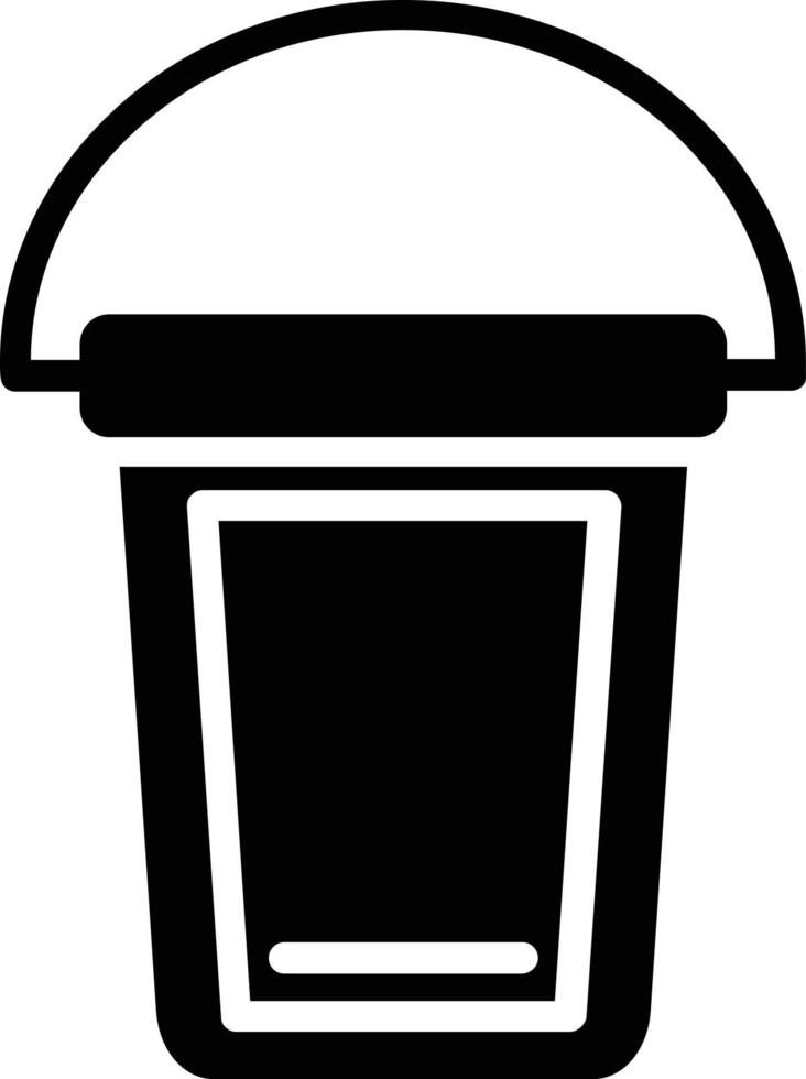 Bucket Glyph Icon vector
