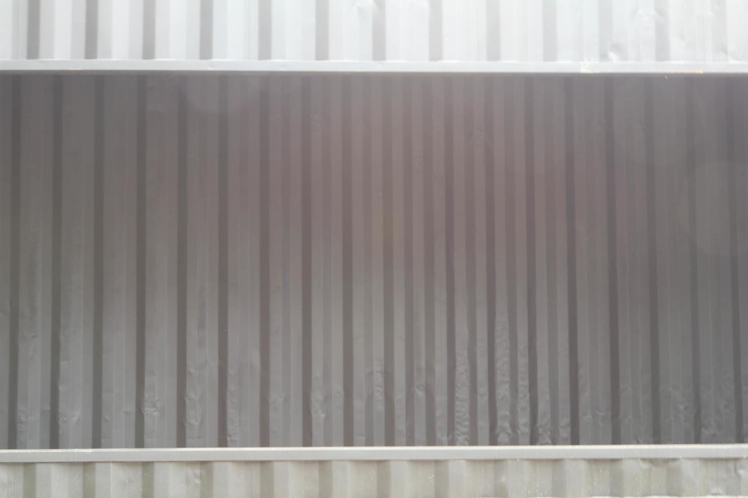 Steel container converted to a small house or coffee shop under construction, designed by professional technicians. photo