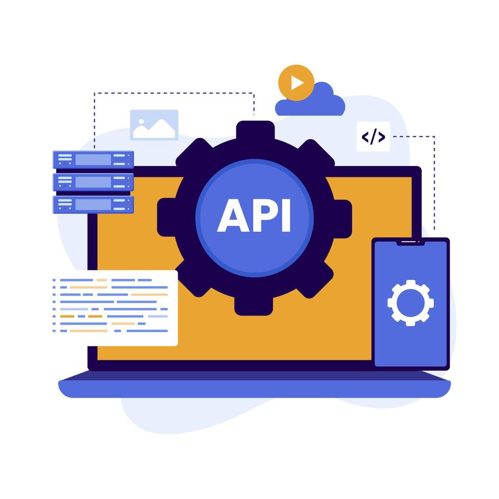 Application programming interface illustration concept vector