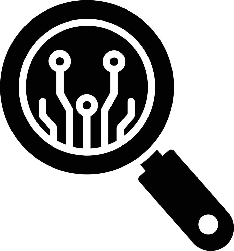 Magnifying Glass Vector Glyph Icon