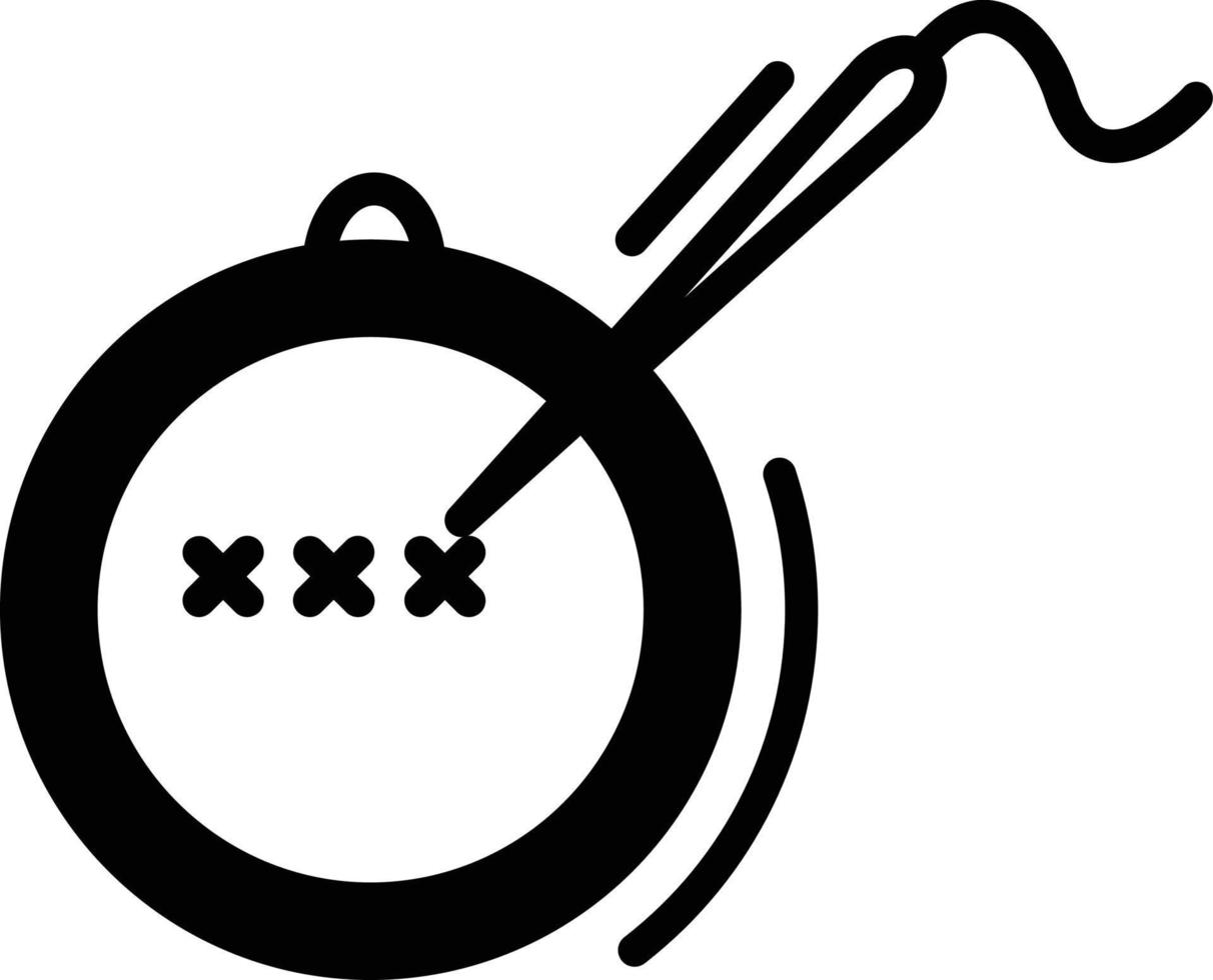 Embroidery Glyph Vector Icon