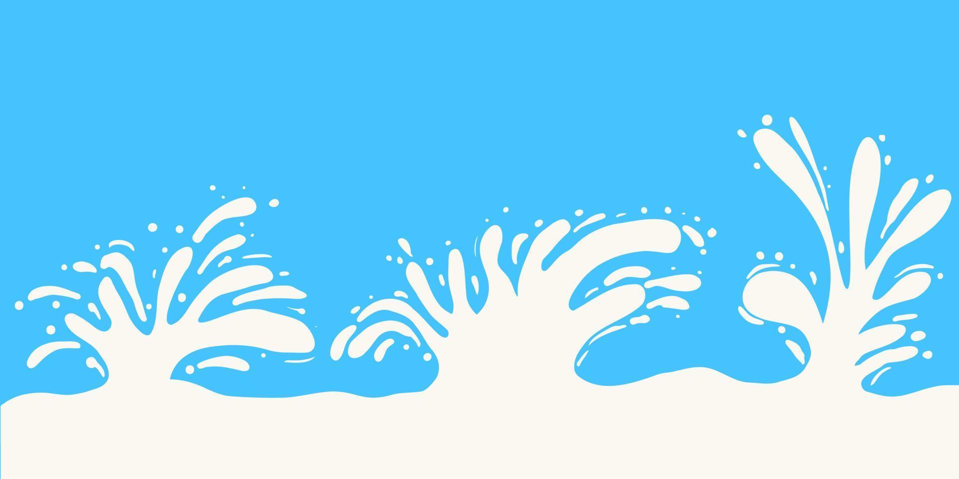 icono de salpicadura de corona de leche fresca. producto lácteo blanco que fluye. ilustración vectorial plana para banner, paquete, publicidad en sitios web vector
