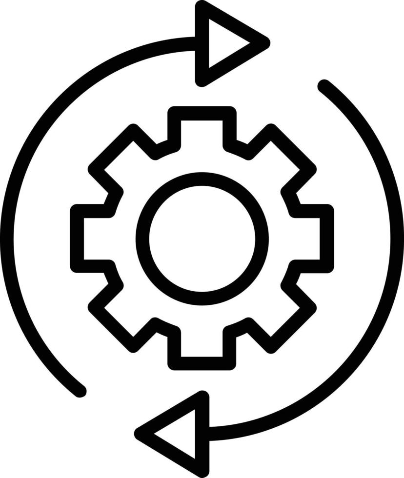 Process Vector Line Icon