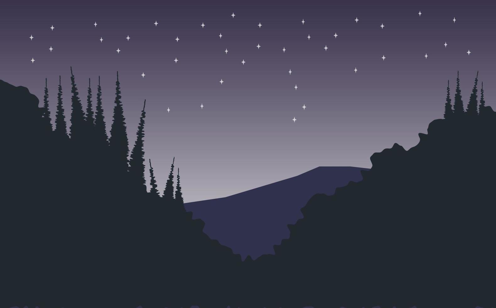 paisaje morado oscuro vector