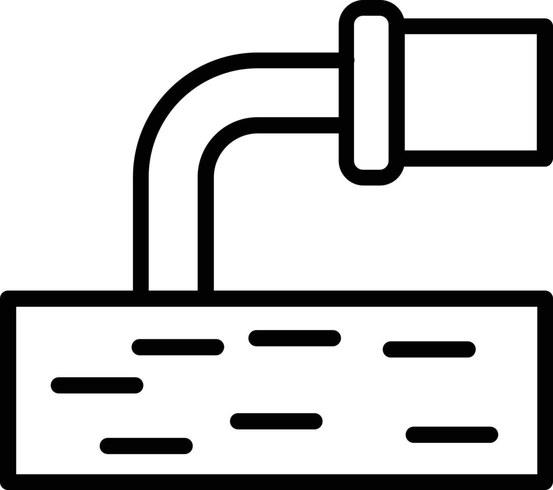 icono de línea de vector de aguas residuales