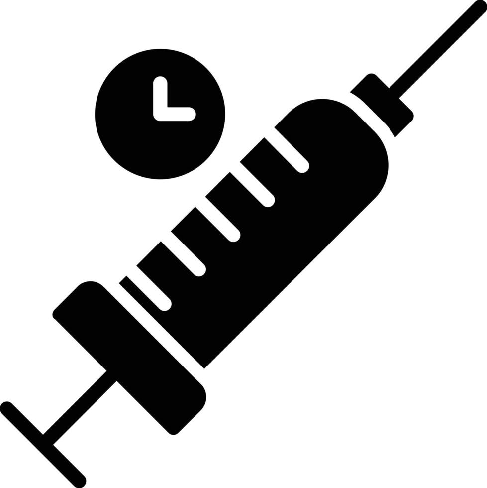 Syringe Glyph Icon Design vector