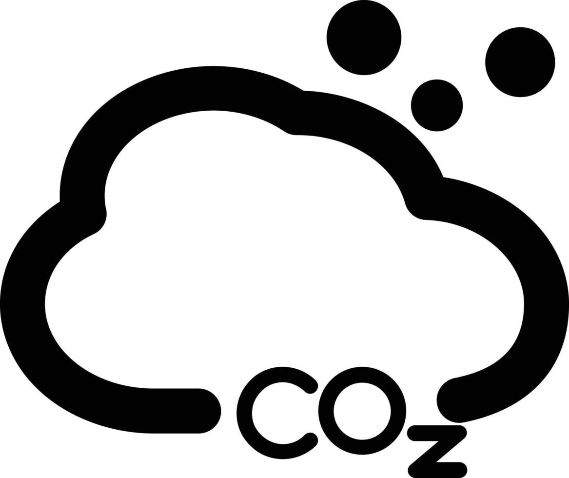 Co2 Glyph Icon vector