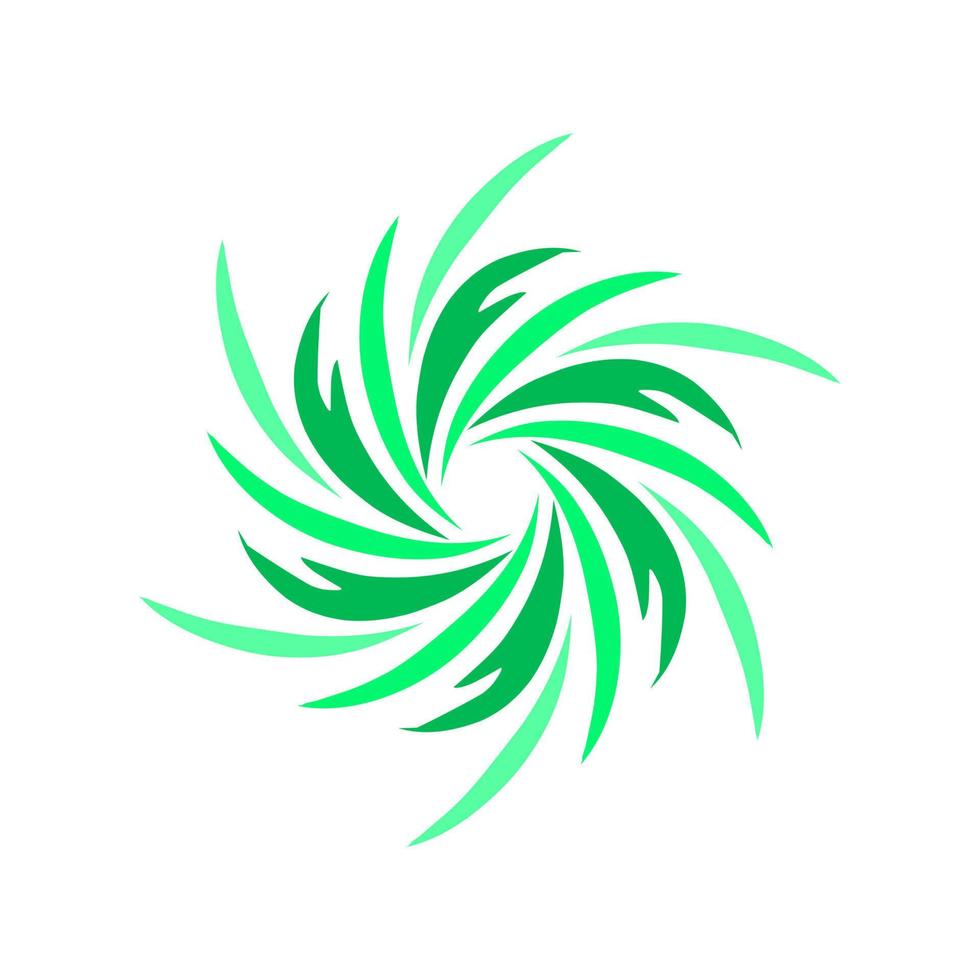 plantilla logo huracán color verde vector