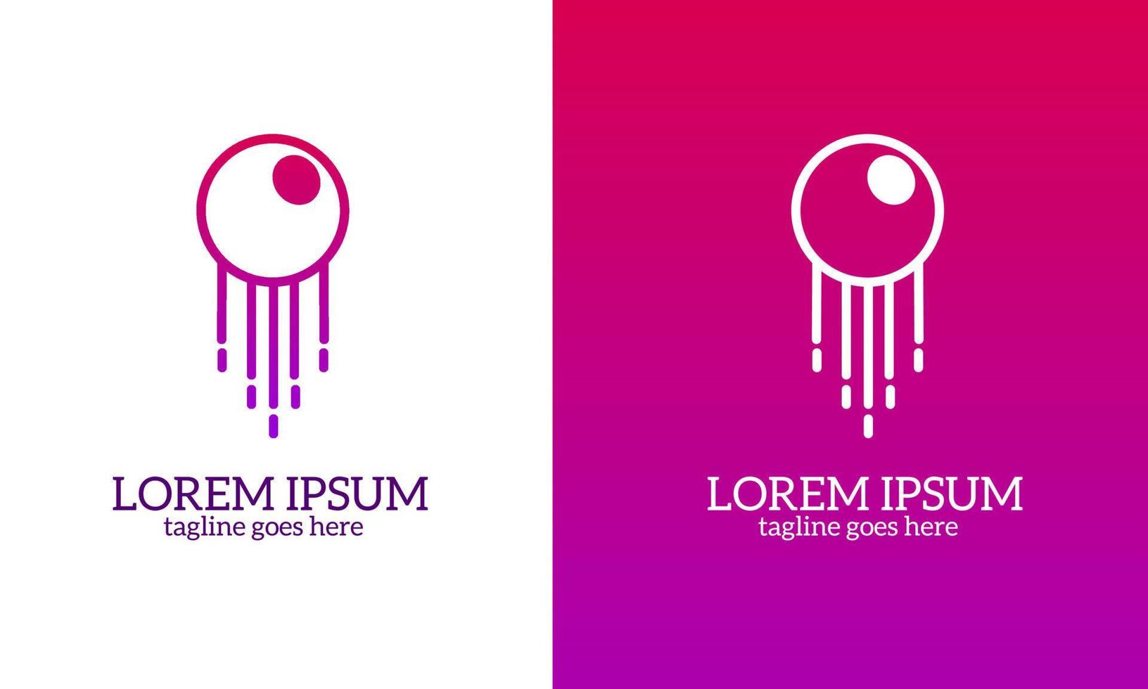 Illustration vector graphics of template logo jellyfish shape bubbles