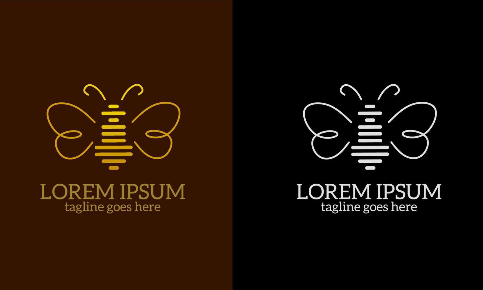 Illustration vector graphics of template logo bee shape honey perfect for brand farm honey bee