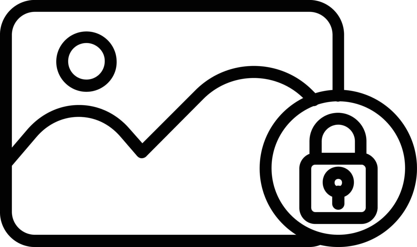 Locked Vector Line Icon