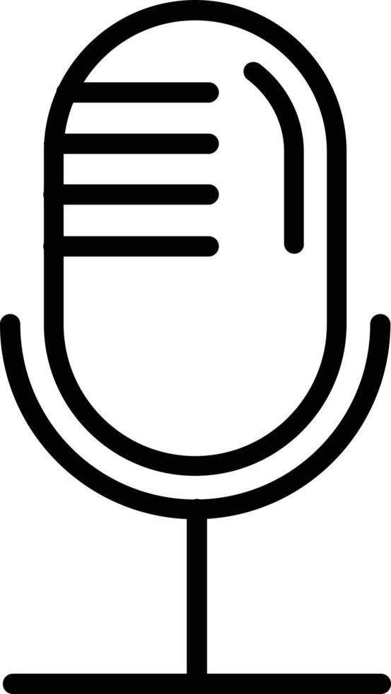 Microphone Vector Line Icon