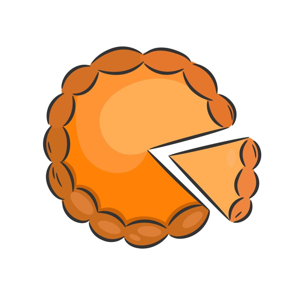 apple pie for thanksgiving vector