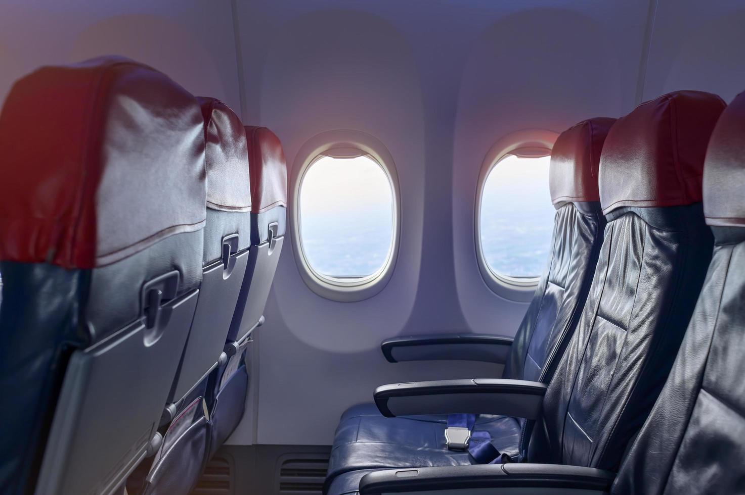 Background of airplane seats photo