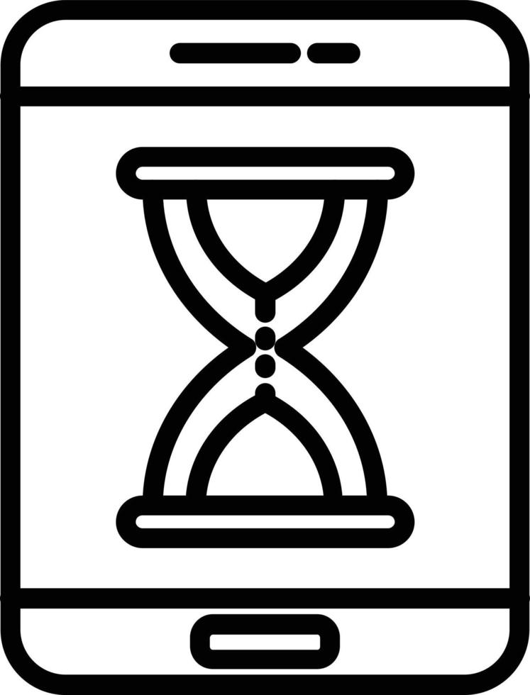 Hourglass Vector Line Icon