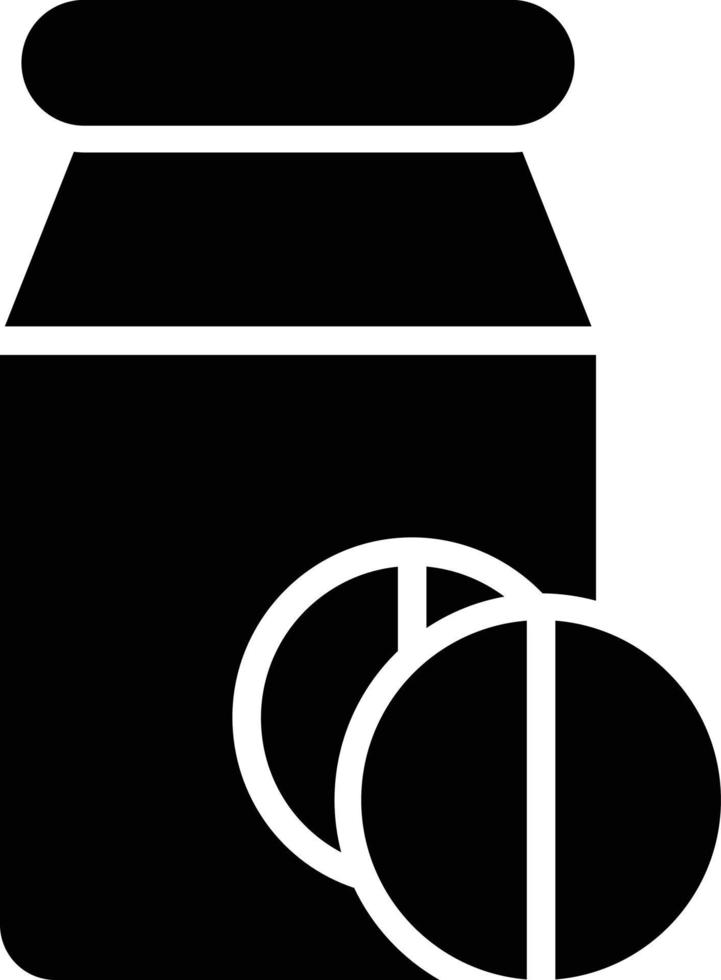 Pill Jar  Glyph Icon Design vector