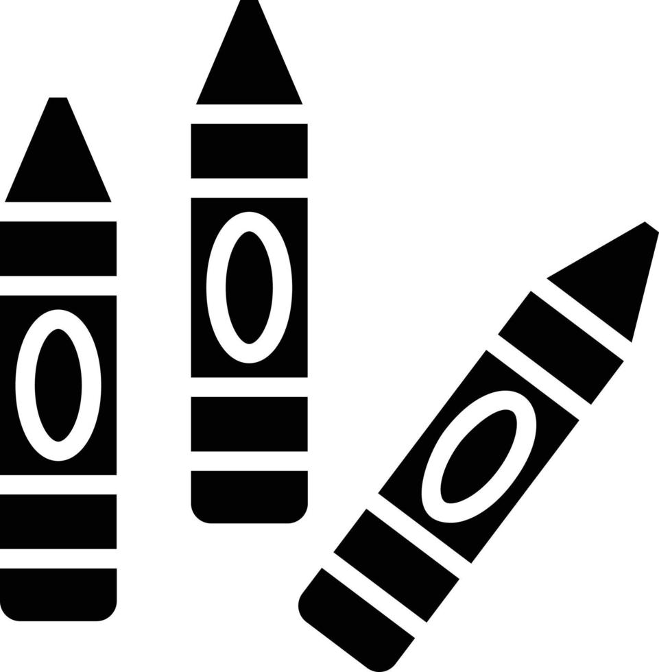 Crayon Glyph Vector Icon