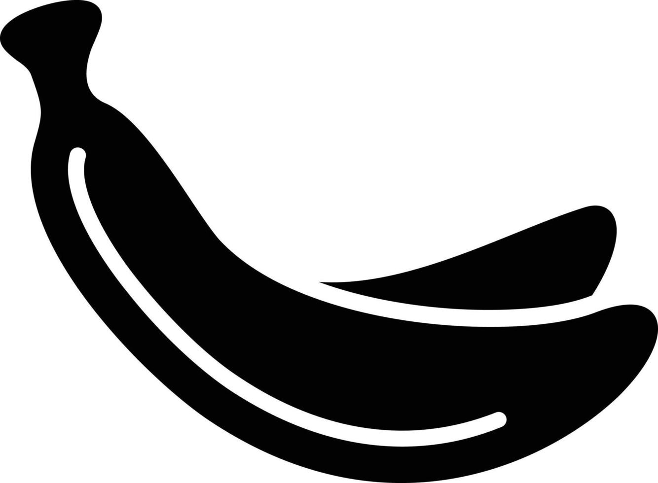 Banana Glyph Icon vector