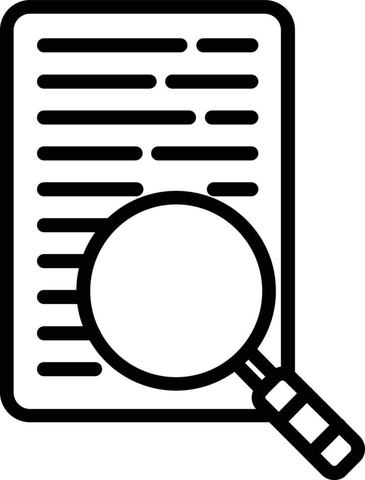Magnifying Vector Line Icon