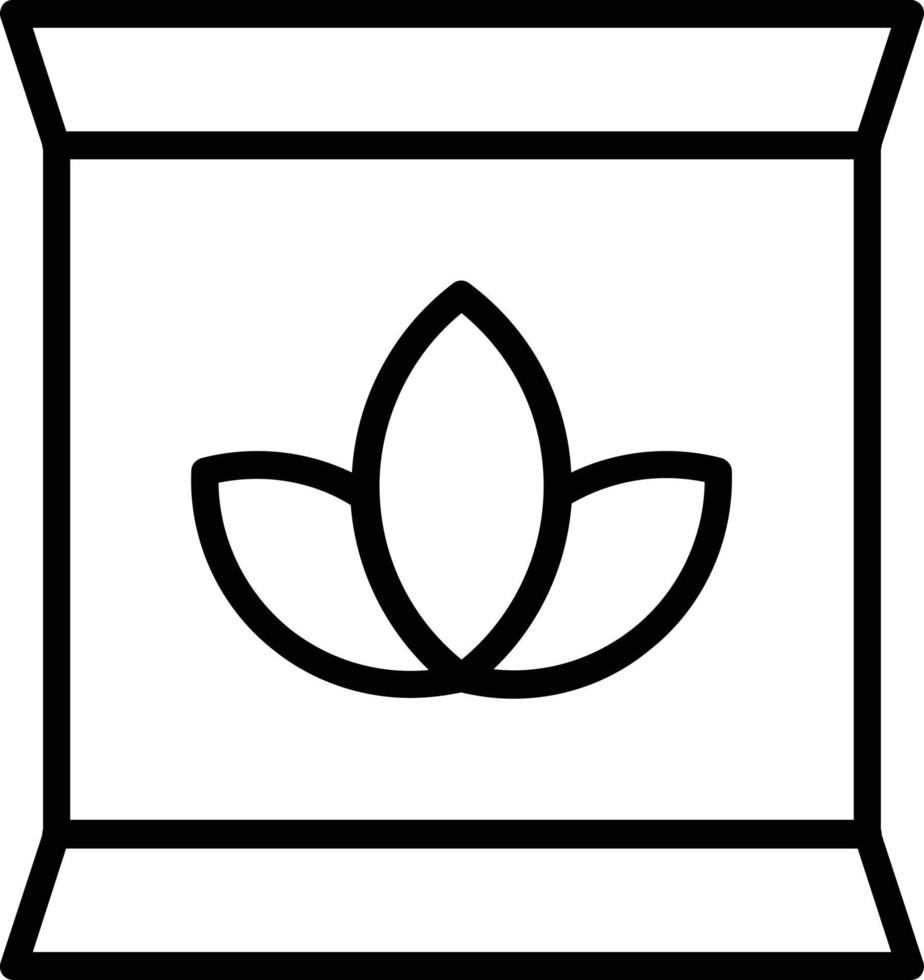 Seed Bag Vector Line Icon