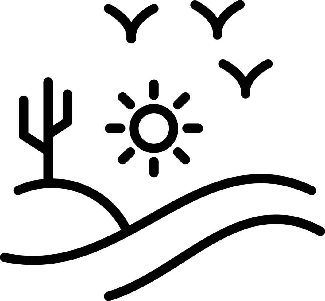 Desert Vector Line Icon
