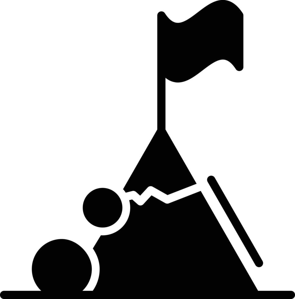 Boulder Glyph Vector Icon