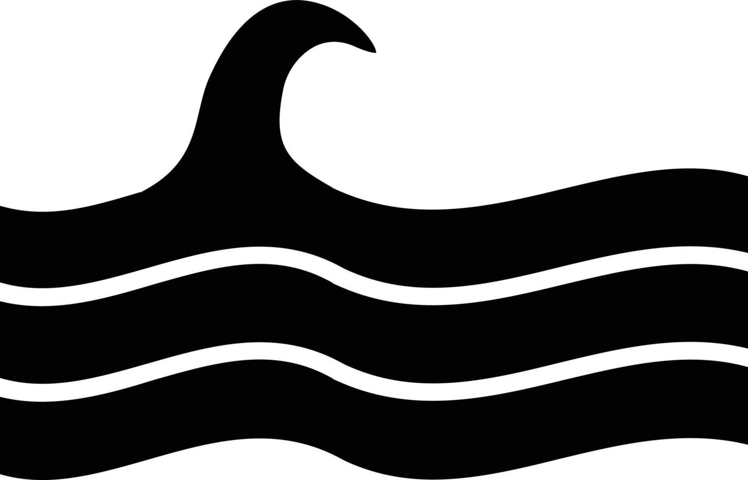 Wave Glyph Icon vector