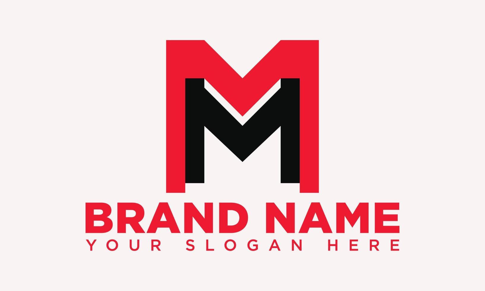 M letter logo or icon or app design for your business, brand or company. vector