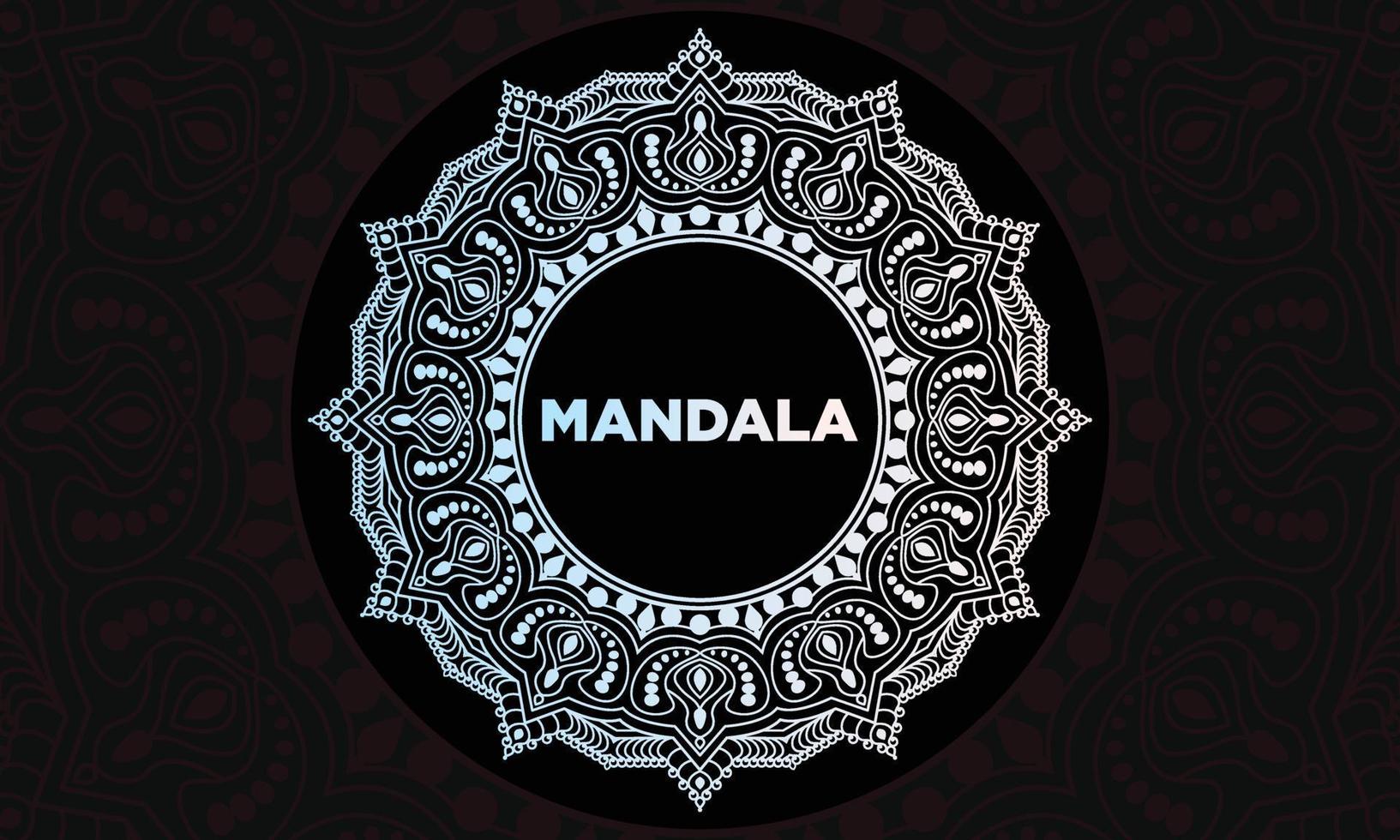 Mandala pattern design. Frame with ornament vector design.