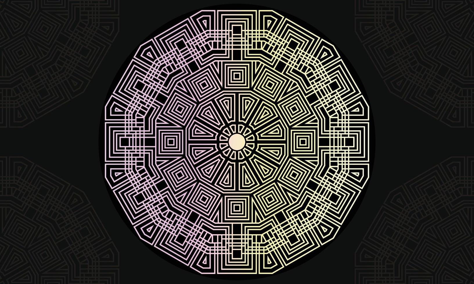Mandala pattern design. Geometric pattern design. Pastel color mandala vector