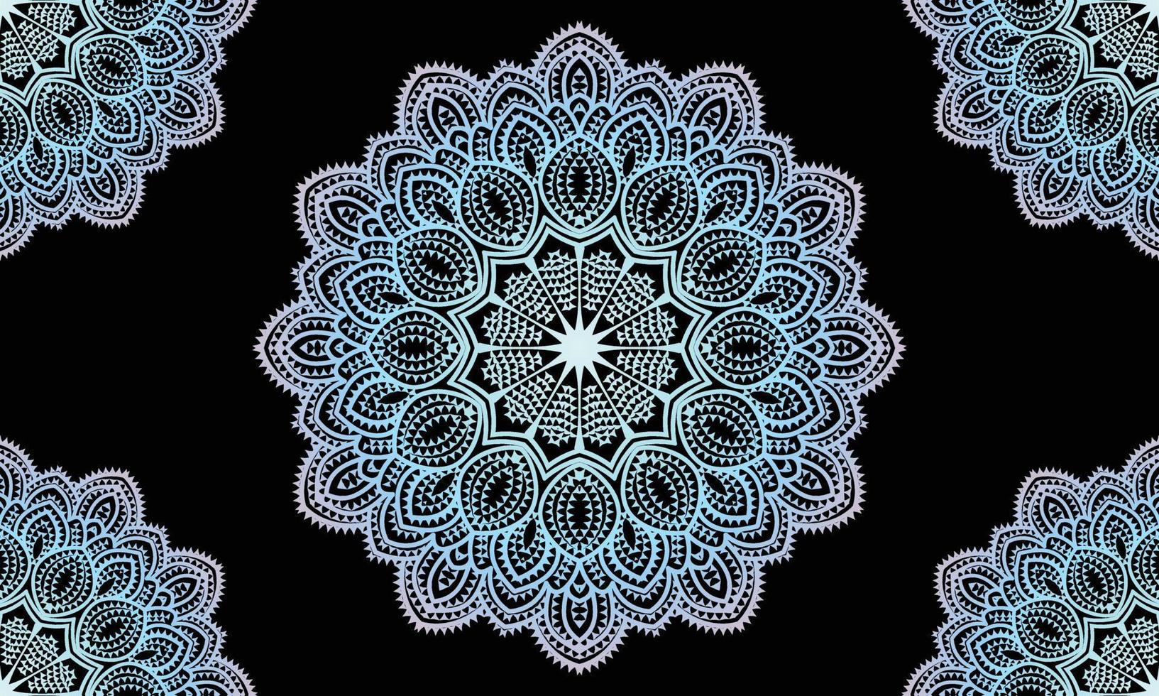 Mandala Pattern with flowers background design. wallpaper pattern print design. vector