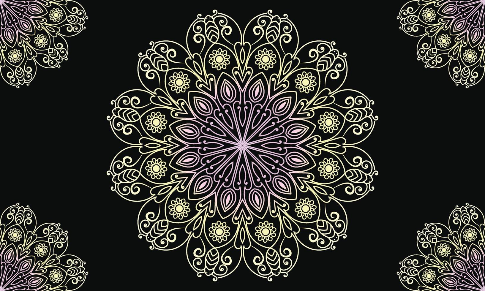 Colorful mandala background design. Ornamental mandala design. Mandala Pattern Design. vector