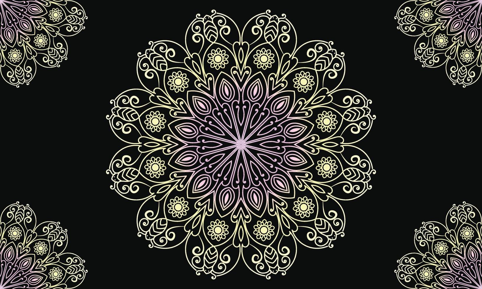 diseño de fondo colorido mandala. diseño de mandala ornamental. diseño de patrón de mandala. vector