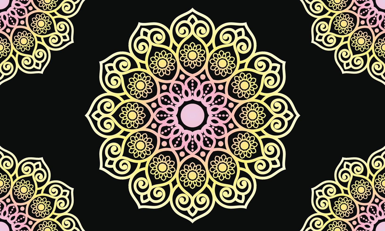 diseño de fondo colorido mandala. diseño de mandala ornamental. diseño de patrón de mandala. vector