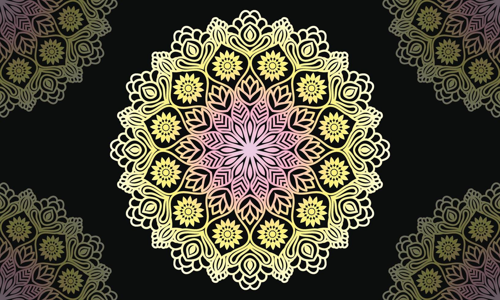 diseño de fondo de patrón de mandala abstracto. diseño de mandala ornamental de lujo. vector