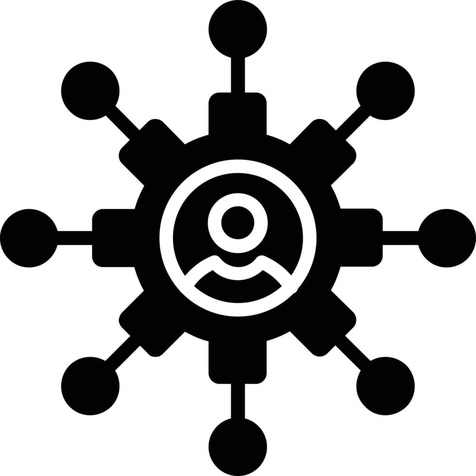 Networking Glyph Icon vector