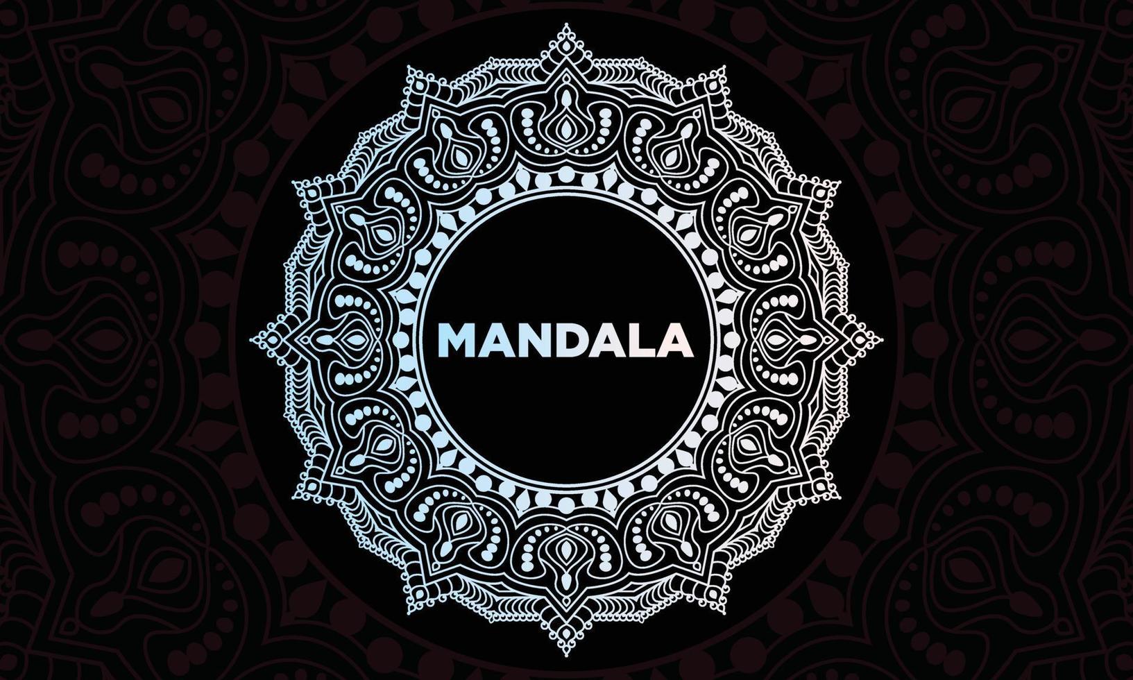 Mandala pattern design. Frame with ornament vector design.