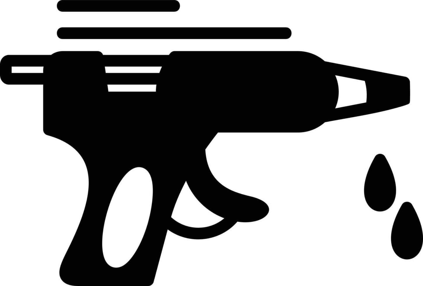 Hot Glue Glyph Vector Icon