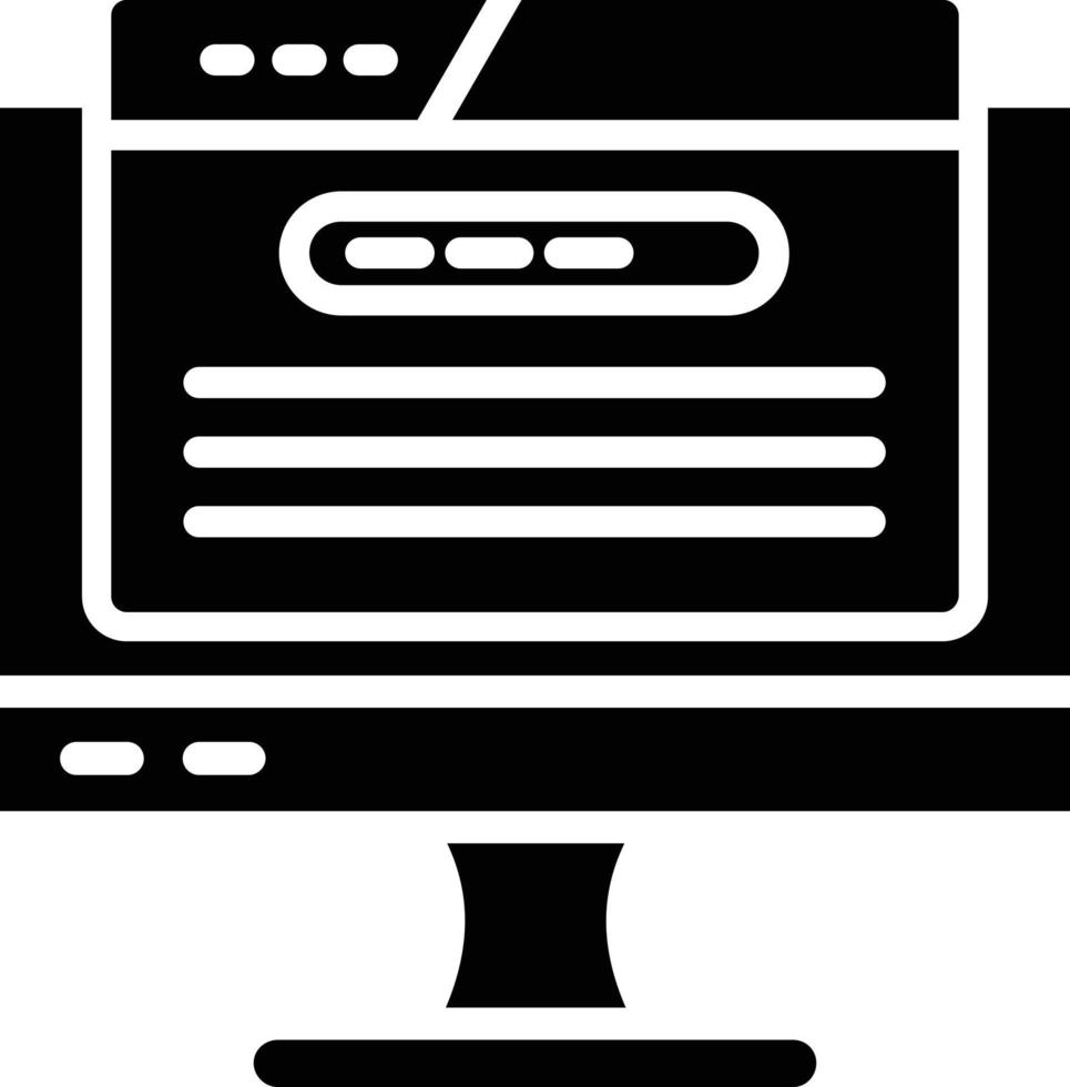 Website Glyph Icon vector