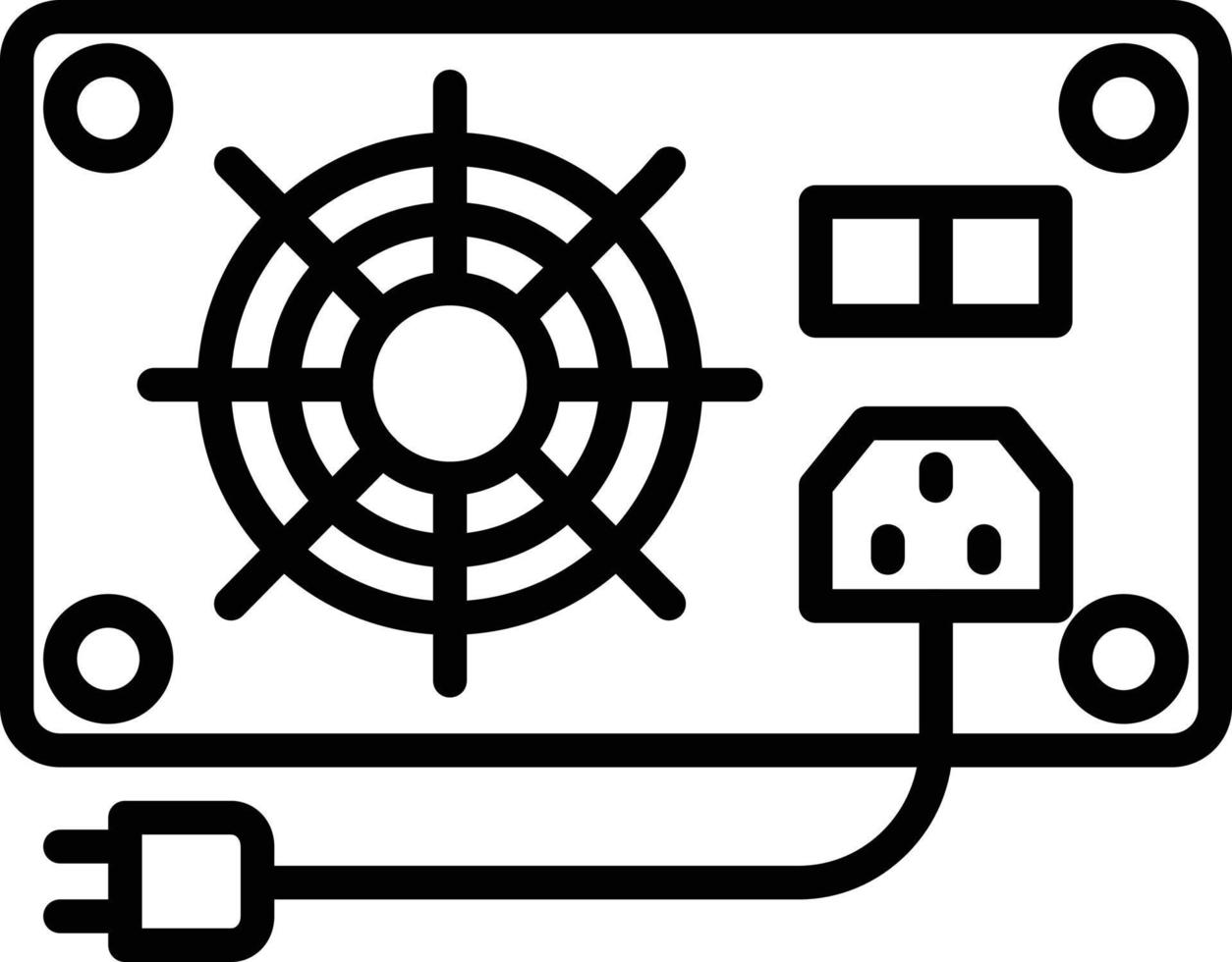 Power Supply Vector Line Icon