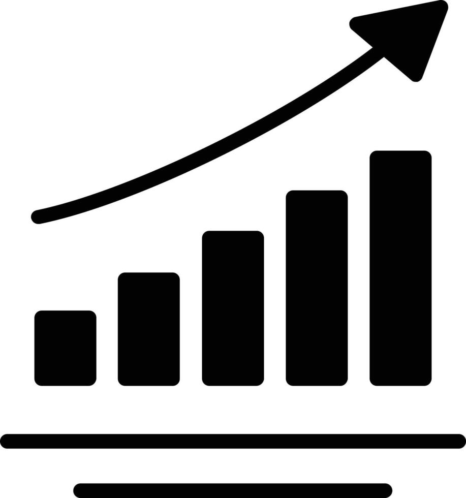 Growth Vector Glyph Icon