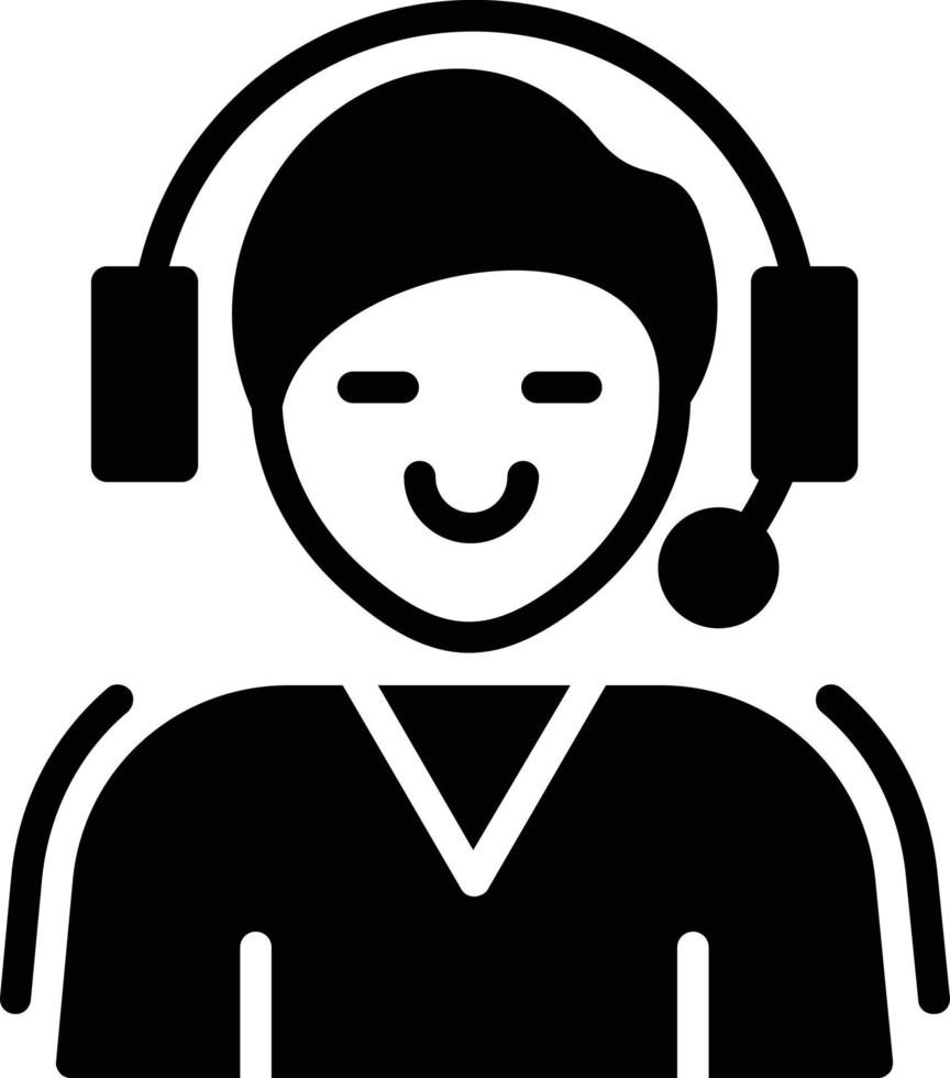 Customer Service Vector Glyph Icon