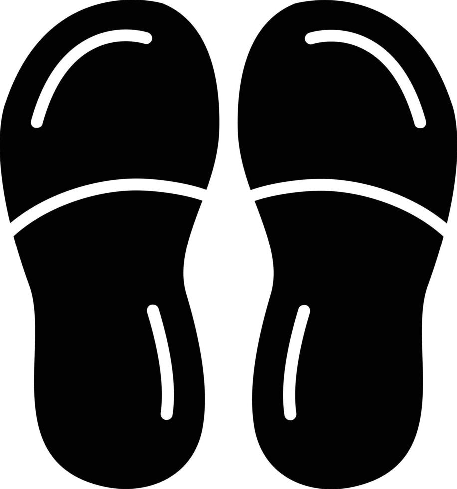 Slippers Glyph Icon vector