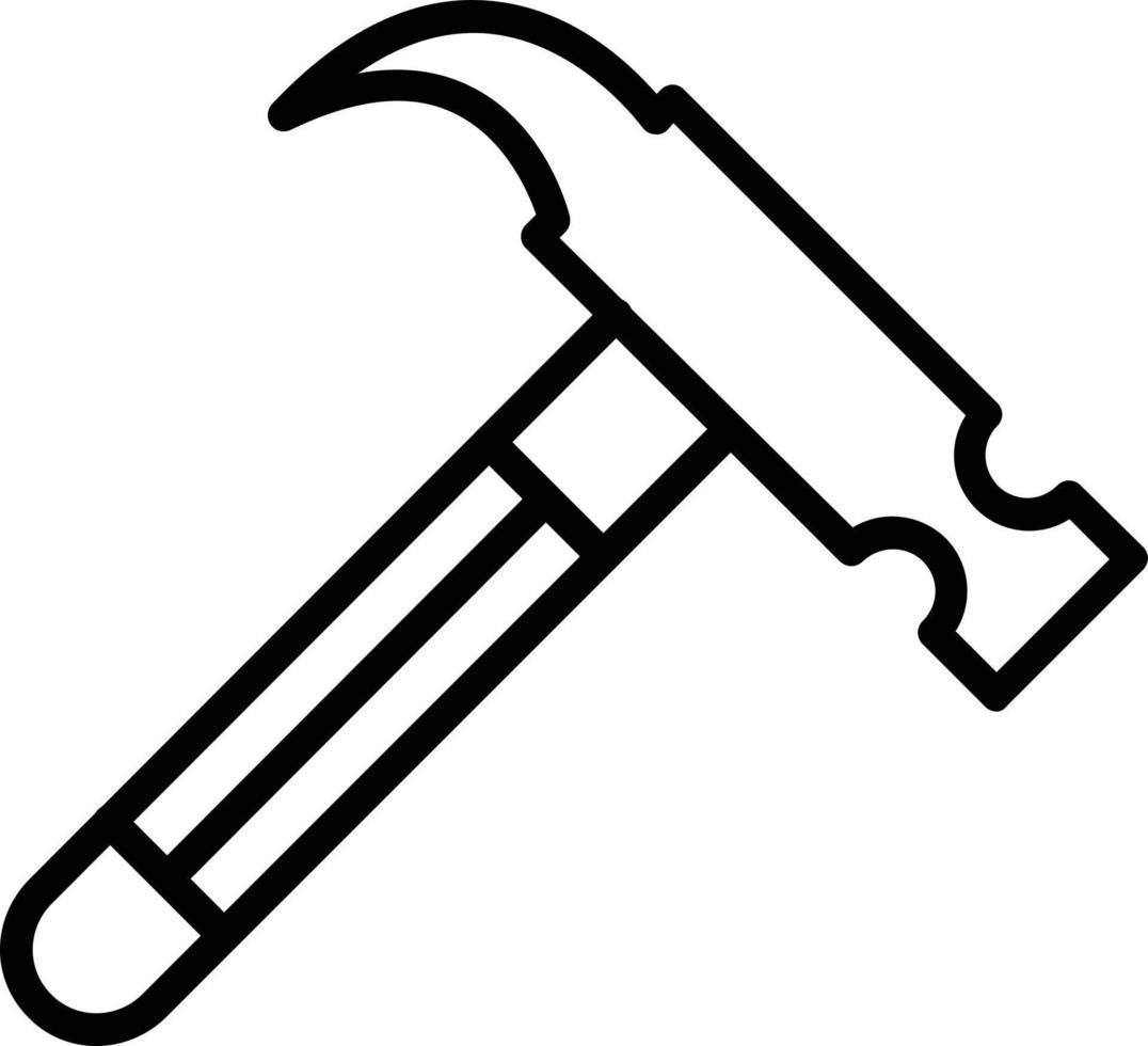 Hammer Vector Line Icon