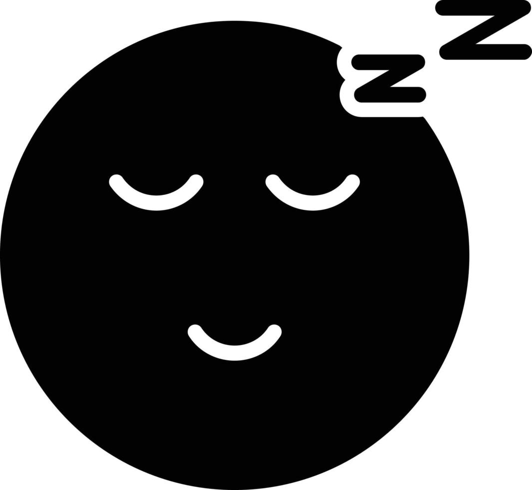 Sleepy Glyph Icon vector