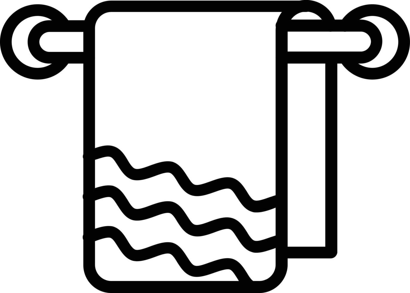Towel Vector Line Icon
